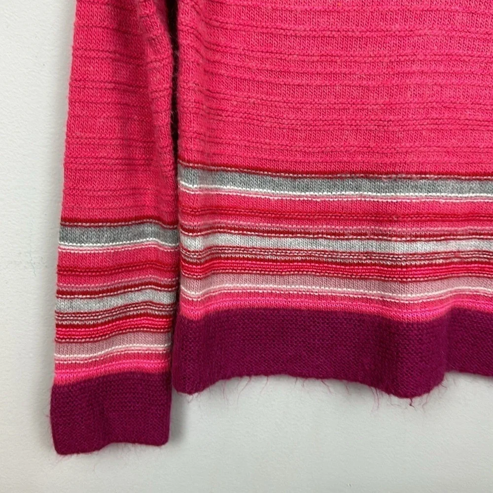 Vintage United Colors of Benetton Girls Wool/Mohair Blend Pom Pom Sweater Sz XL